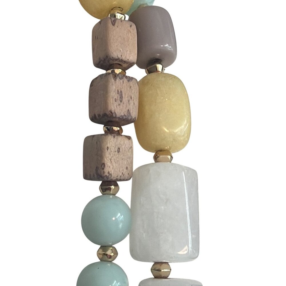 Loft Multi Color Chunky Bead Statement Necklace W… - image 3